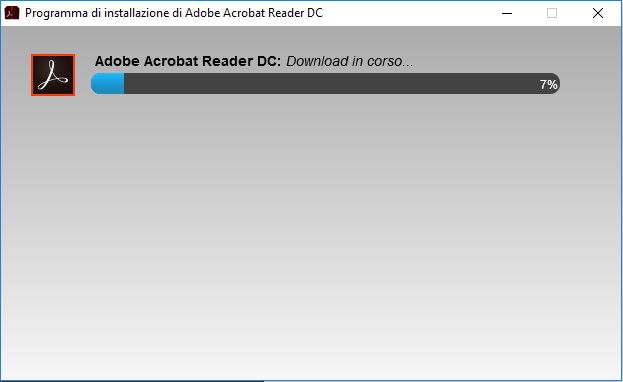 installare adobe reader dc - Download in corso