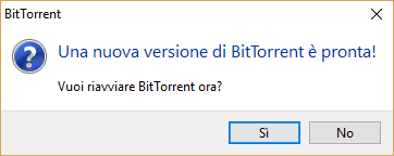 Aggiornare BitTorrent - Nuova Versione disponibile