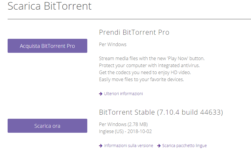 Installare BitTorrent - Scarica Ora