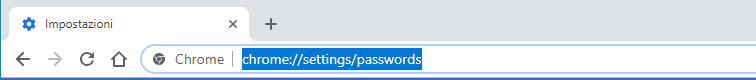 vedere le password salvate su chrome - URL