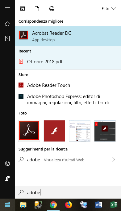 Crash di Adobe Reader DC - Start
